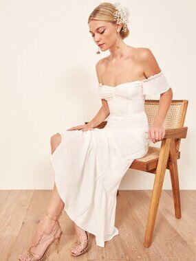 *NEW* Ivory Reformation Butterfly Dress Size 10